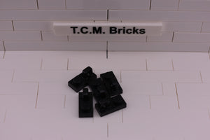 Black / 30383 TCM Bricks Hinge Plate 1 x 2 Locking with 1 Finger On Top