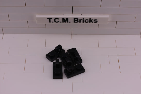 Black / 30383 TCM Bricks Hinge Plate 1 x 2 Locking with 1 Finger On Top