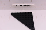 Black / 30504 TCM Bricks Wedge, Plate 8 x 8 Cut Corner