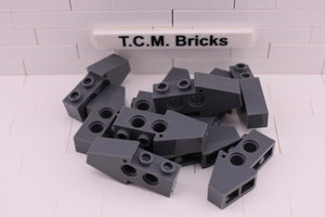 Dark Bluish Gray / 2743 TCM Bricks Slope Short (Wing Front)