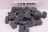 Dark Bluish Gray / 2877 TCM Bricks Brick, Modified 1 x 2 with Grille (Flutes)