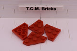 Red / 2450 TCM Bricks Wedge, Plate 3 x 3 Cut Corner