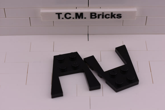Black / 43719 TCM Bricks Wedge, Plate 4 x 4
