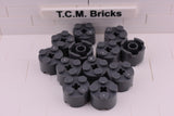 Dark Bluish Gray / 3941 TCM Bricks Brick, Round 2 x 2 with Axle Hole