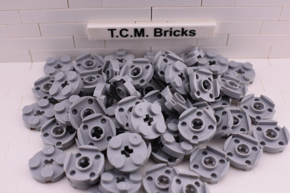 Light Bluish Gray / 4032 TCM Bricks Plate, Round 2 x 2 with Axle Hole