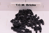 Black / 60470 TCM Bricks Plate, Modified 1 x 2 with Clips Horizontal