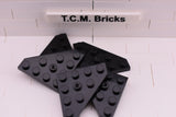 Black / 30503 TCM Bricks Wedge Plate 4 x 4 Cut Corner