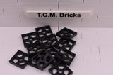 Black / 3680 TCM Bricks Turntable 2 x 2 Plate, Base