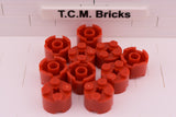 Red / 3941 TCM Bricks Brick, Round 2 x 2 with Axle Hole