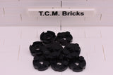 Black / 4032 TCM Bricks Plate, Round 2 x 2 with Axle Hole