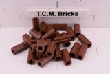 Reddish Brown / 6538 TCM Bricks Axle Connector 2L (Smooth with x Hole + Orientation)