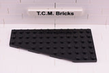 Black / 30355 TCM Bricks Wedge, Plate 6 x 12 Left