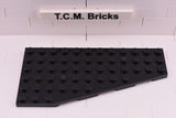 Black / 30356 TCM Bricks Wedge, Plate 6 x 12 Right