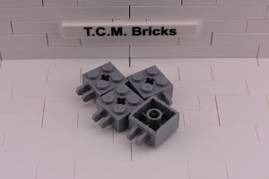 Light Bluish Gray / 40902 TCM Bricks Hinge Brick 2 x 2 Locking with 2 Fingers Vertical and Axle Hole