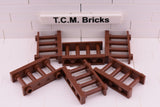 Reddish Brown / 30055 TCM Bricks Fence 1 x 4 x 2 Spindled with 2 Studs