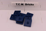 Dark Blue / 87580 TCM Bricks Plate, Modified 2 x 2 with 1 Stud in Center (Jumper)
