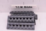 Dark Bluish Gray / 3738 TCM Bricks Plate 2 x 8 with 7 Holes