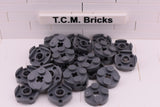 Dark Bluish Gray / 4032 TCM Bricks Plate, Round 2 x 2 with Axle Hole