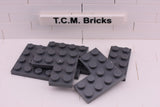 Dark Bluish Gray / 2639 TCM Bricks Plate 4 x 4 Corner