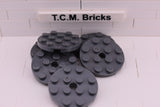 Dark Bluish Gray / 60474 TCM Bricks Plate, Round 4 x 4 with Hole