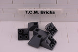 Dark Bluish Gray / 3676 TCM Bricks Slope, Inverted 45 2 x 2 Double Convex
