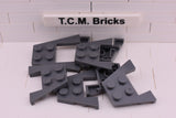 Dark Bluish Gray / 48183 TCM Bricks Wedge, Plate 3 x 4 with Stud Notches