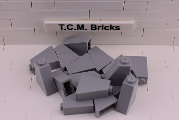 Light Bluish Gray / 60481 TCM Bricks Slope 65 2 x 1 x 2