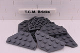 Dark Bluish Gray / 2419 TCM Bricks Wedge, Plate 3 x 6 Cut Corners