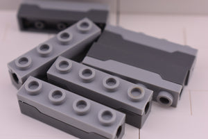 Dark Bluish Gray / 15301 TCM Bricks Spring Shooter with Light Bluish Gray Top,  Complete Assembly