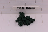 Dark Green / 30241 TCM Bricks Brick, Modified 1 x 1 with Clip Vertical