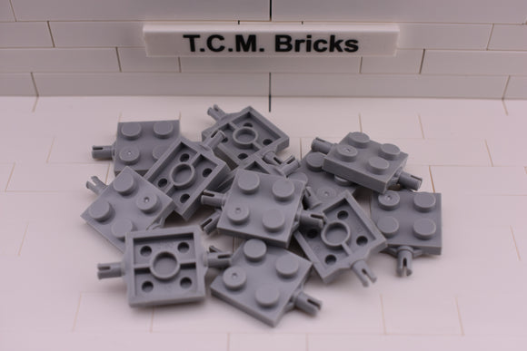 Light Bluish Gray / 4600 TCM Bricks Plate, Modified 2 x 2 with Wheels Holder