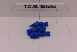 Blue / 61252 TCM Bricks Plate, Modified 1 x 1 with Clip Horizontal