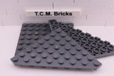 Dark Bluish Gray / 30504 TCM Bricks Wedge, Plate 8 x 8 Cut Corner
