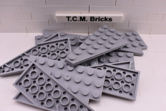 Light Bluish Gray / 3933 TCM Bricks Wedge Plate 8 x 4 Wing Left Side