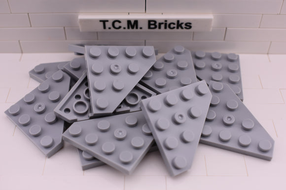 Light Bluish Gray / 30503 TCM Bricks Wedge Plate 4 x 4 Cut Corner