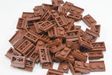 Reddish Brown / 32028 TCM Bricks Plate, Modified 1 x 2 with Door Rail