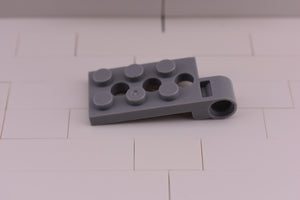 Light Bluish Gray / 98286 TCM Bricks Hinge Plate 2 x 4 with Pin Hole and 3 Holes - Top