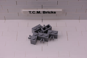 Light Bluish Gray / 30237 TCM Bricks Brick, Modified 1 x 2 with Vertical Clip