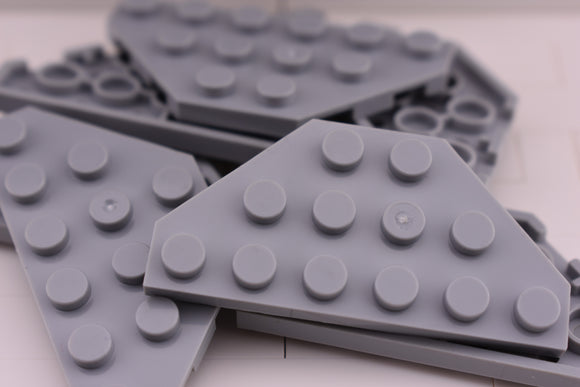 Light Bluish Gray / 2419 TCM Bricks Wedge, Plate 3 x 6 Cut Corners
