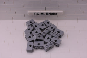 Light Bluish Gray / 32064 TCM Bricks Brick 1 x 2 with Axle Hole