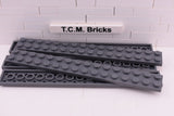 Dark Bluish Gray / 4282 TCM Bricks Plate 2 x 16