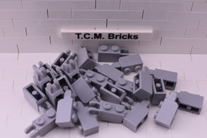 Light Bluish Gray / 30365 TCM Bricks Hinge Brick 1 x 2 Locking with 2 Fingers Vertical End