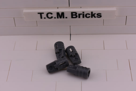 Dark Bluish Gray / 30552 TCM Bricks Hinge Cylinder 1 x 2 Locking with 1 Finger and Axle Hole on Ends