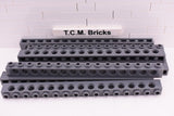 Dark Bluish Gray / 3703 TCM Bricks Brick 1 x 16 with Holes
