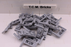 Light Bluish Gray / 3839 TCM Bricks Plate, Modified 1 x 2 with Handles - Flat Ends, Low Attachment