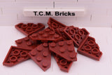Dark Red / 2450 TCM Bricks Wedge, Plate 3 x 3 Cut Corner