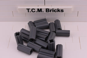 Black / 6538 TCM Bricks Axle Connector 2L (Smooth with x Hole + Orientation)