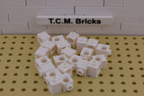White / 6541 TCM Bricks Brick 1 x 1 with Hole