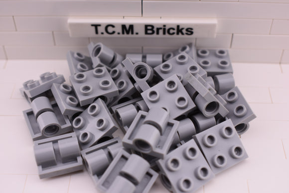 Light Bluish Gray / 2817 TCM Bricks Plate, Modified 2 x 2 with Pin Holes