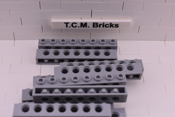 Light Bluish Gray / 3702 TCM Bricks Brick 1 x 8 with Holes